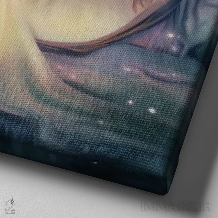 تابلو ارواح جنگل جادویی اثر آندریا هرنیاک - نمای نزدیک بافت بوم