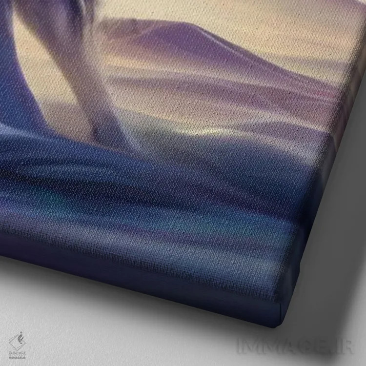 تابلو کویر ماه اثر آندریا هرنیاک - نمای نزدیک بافت بوم