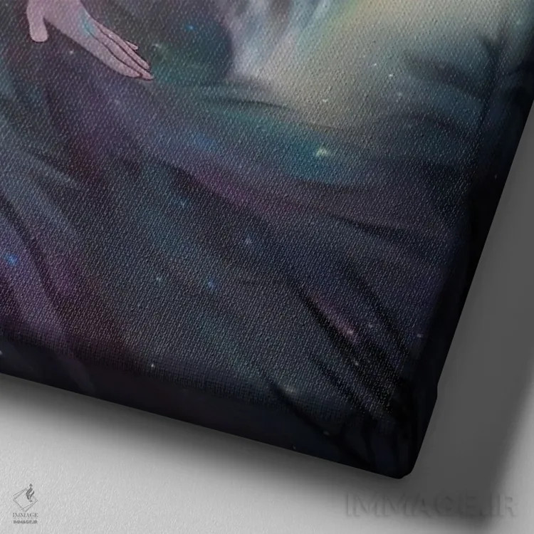 تابلو جنگل رازآلود اثر آندریا هرنیاک - نمای نزدیک بافت بوم