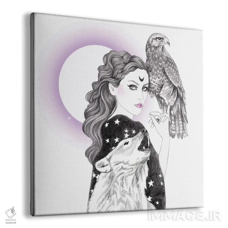 تابلو جادوگر زن اثر آندریا هرنیاک - نمای پرسپکتیو محصول