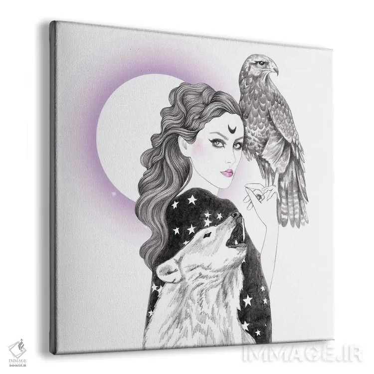 تابلو جادوگر زن اثر آندریا هرنیاک - نمای پرسپکتیو محصول