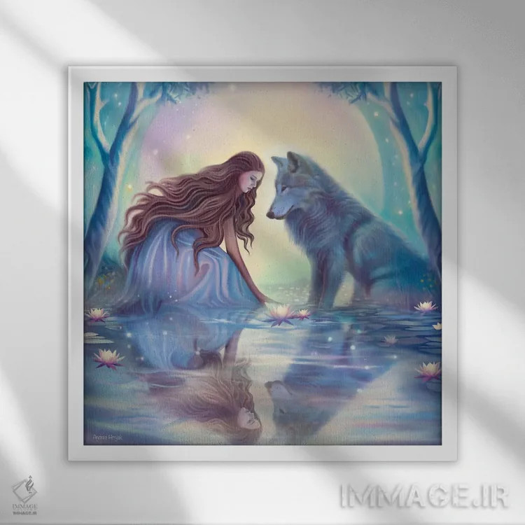 تابلو رنگهای واقعی (ذات حقیقی) اثر آندریا هرنیاک - نمای قابدار سفید