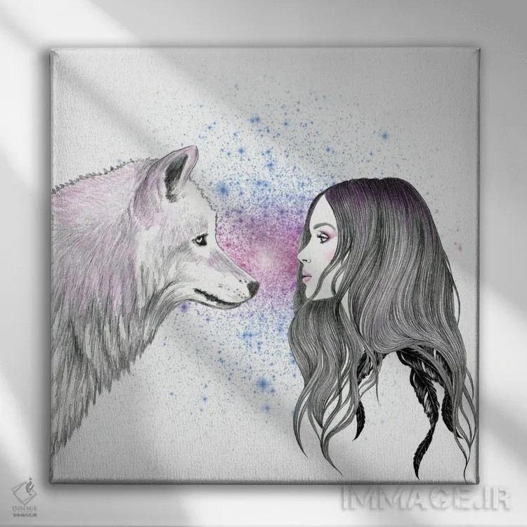تابلو عشق جادویی اثر آندریا هرنیاک - نمای روبهرو روی دیوار
