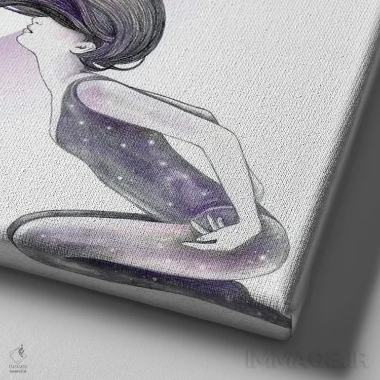 تابلو برخیز اثر آندریا هرنیاک - نمای نزدیک بافت بوم