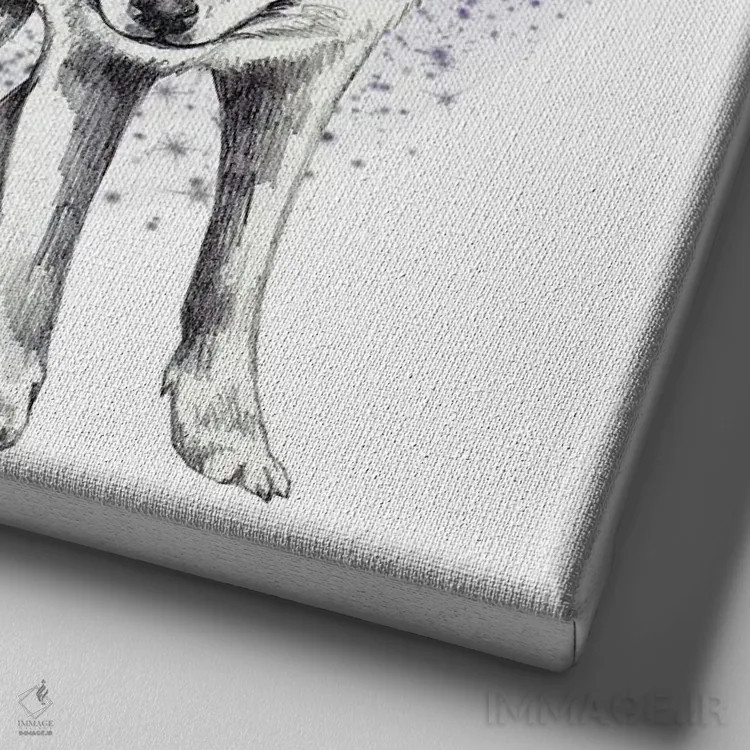 تابلو همهٔ ستارگان اثر آندریا هرنیاک - نمای نزدیک بافت بوم