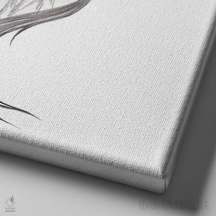 تابلو فرزند ماه اثر آندریا هرنیاک - نمای نزدیک بافت بوم