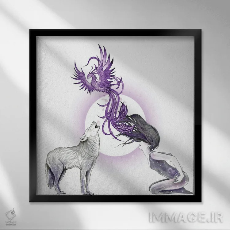 تابلو برخیز اثر آندریا هرنیاک - نمای قابدار مشکی