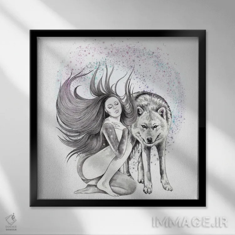 تابلو همهٔ ستارگان اثر آندریا هرنیاک - نمای قابدار مشکی