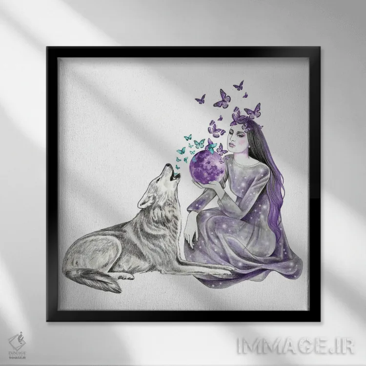 تابلو افسونها اثر آندریا هرنیاک - نمای قابدار مشکی