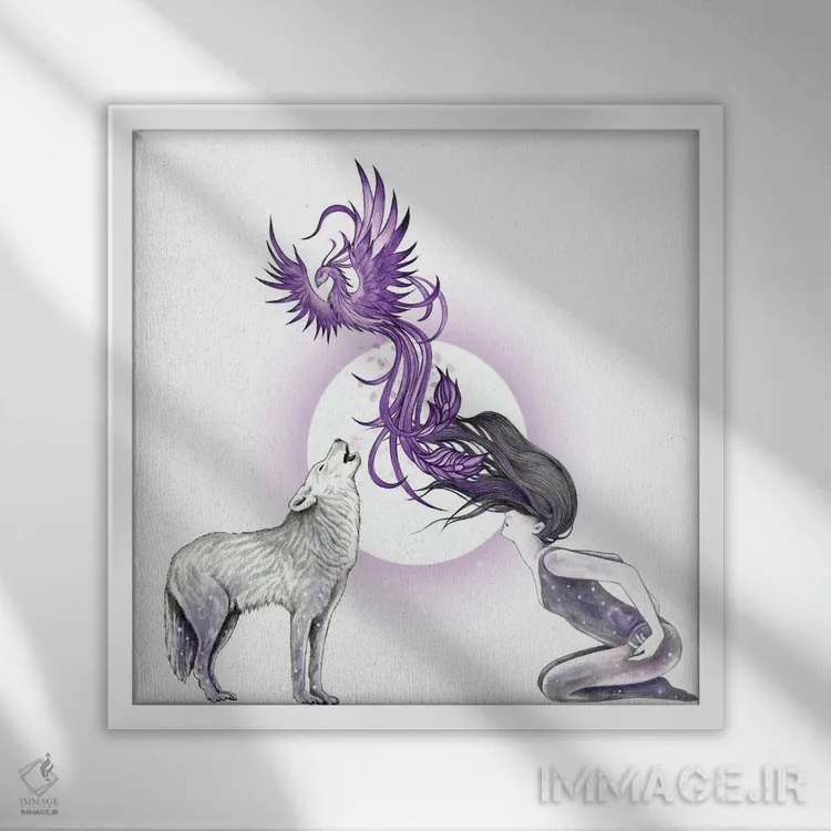 تابلو برخیز اثر آندریا هرنیاک - نمای قابدار سفید