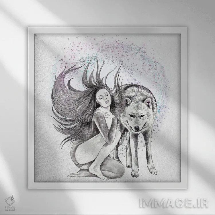 تابلو همهٔ ستارگان اثر آندریا هرنیاک - نمای قابدار سفید