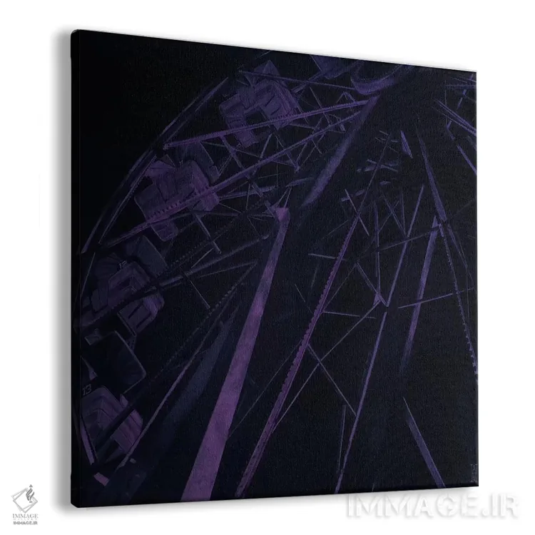 تابلو شب جنگل شاد اثر الک هاکسلی - نمای پرسپکتیو محصول