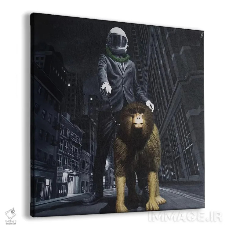 تابلو میمون دنیای جدید (گونه جانوری) اثر الک هاکسلی - نمای پرسپکتیو محصول