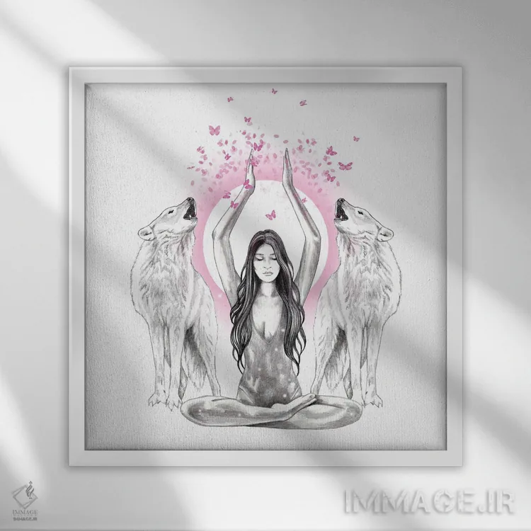 تابلو آرامش ذهن اثر آندریا هرنیاک - نمای قابدار سفید