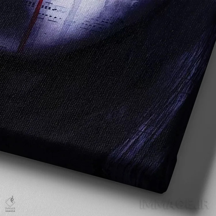 تابلو اونجا بودهام (تجربه کردهام) اثر احمد شریف - نمای نزدیک بافت بوم