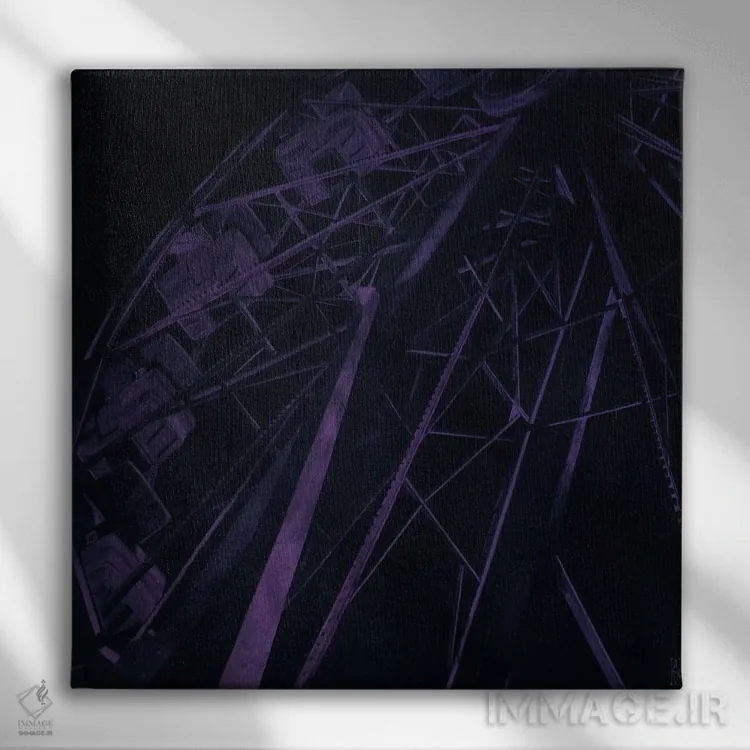 تابلو شب جنگل شاد اثر الک هاکسلی - نمای روبهرو روی دیوار