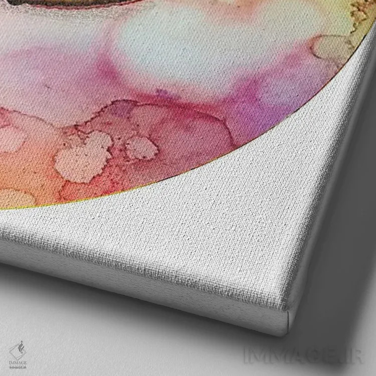 تابلو ماهی مور سیاه کوچک اثر آن هاچینسون - نمای نزدیک بافت بوم