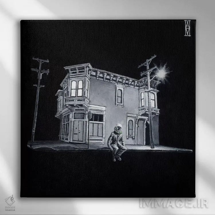 تابلو آرامش اثر الک هاکسلی - نمای روبهرو روی دیوار