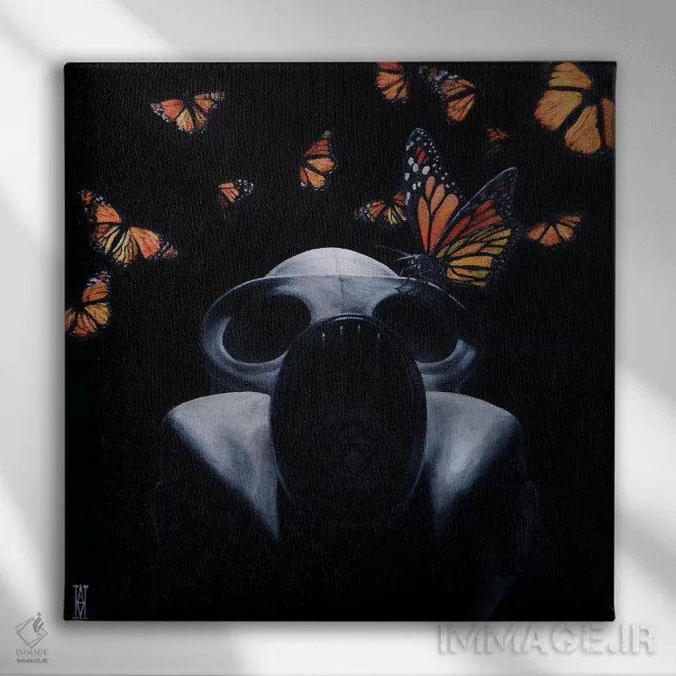 تابلو سرزمین عجایب اثر الک هاکسلی - نمای روبهرو روی دیوار