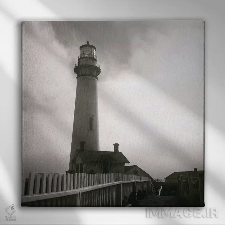 تابلو نقطهٔ کبوتر (احتمالاً مکان) اثر الک هاکسلی - نمای روبهرو روی دیوار