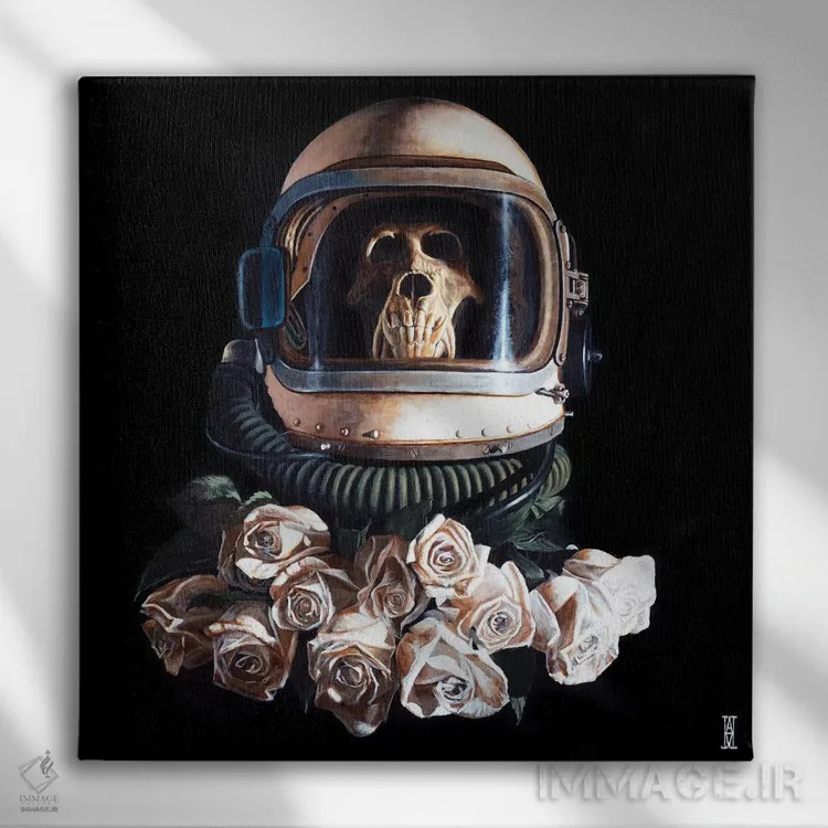 تابلو سرباز سفینهای: نسخه مجدد اثر الک هاکسلی - نمای روبهرو روی دیوار