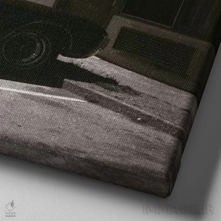 تابلو زندگی در متل اثر الک هاکسلی - نمای نزدیک بافت بوم