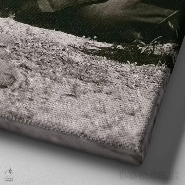 تابلو گناه نخستین اثر الک هاکسلی - نمای نزدیک بافت بوم