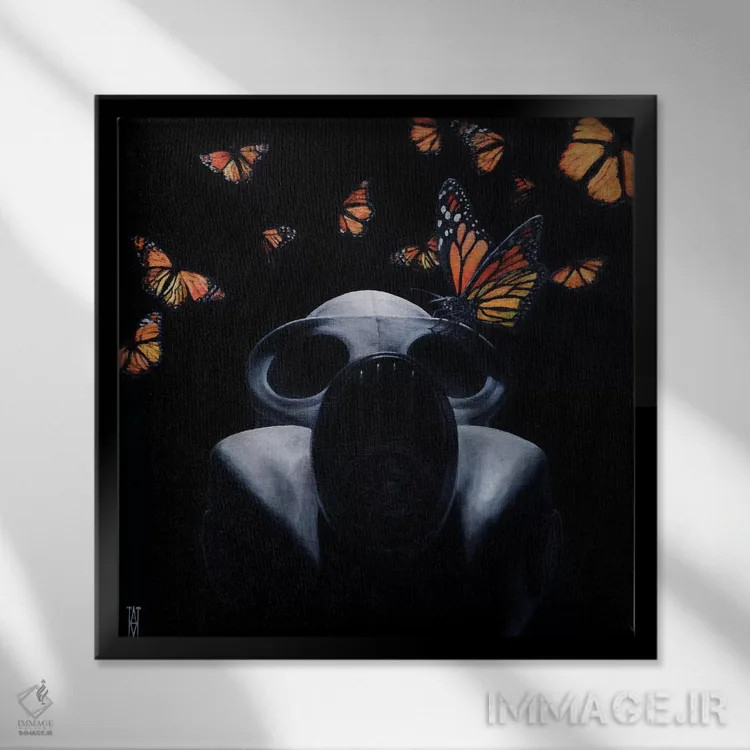 تابلو سرزمین عجایب اثر الک هاکسلی - نمای قابدار مشکی