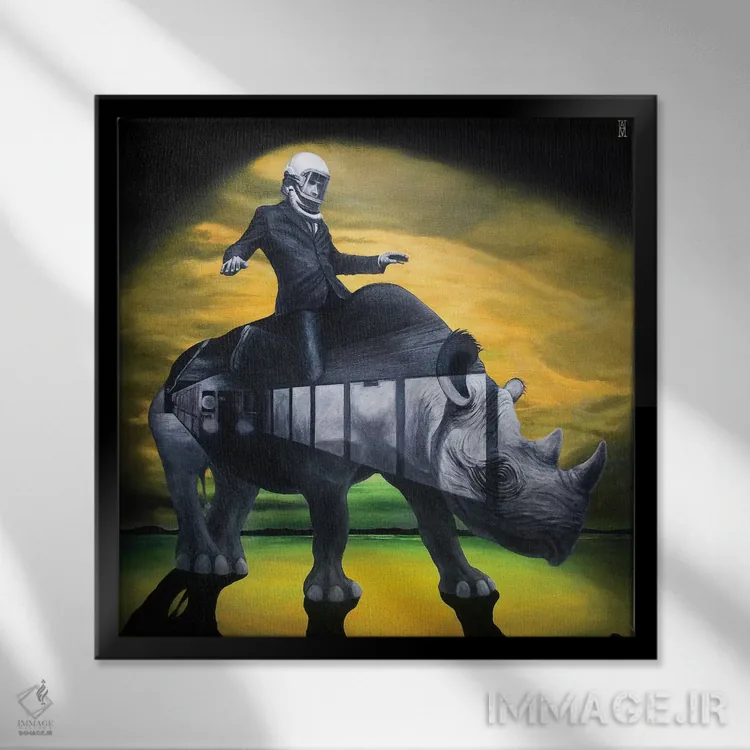 تابلو هر رازی که پنهان کردهام اثر الک هاکسلی - نمای قابدار مشکی