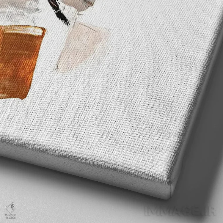 تابلو بولداگ انگلیسی ۲ اثر آنا چر - نمای نزدیک بافت بوم