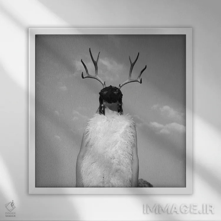 تابلو روح بیابان اثر الک هاکسلی - نمای قابدار سفید