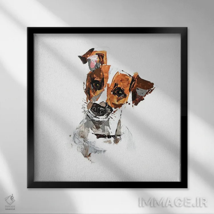 تابلو جک (نام خاص یا نوع سگ) اثر آنا چر - نمای قابدار مشکی