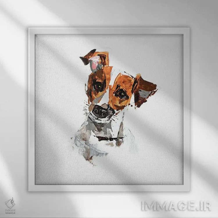 تابلو جک (نام خاص یا نوع سگ) اثر آنا چر - نمای قابدار سفید