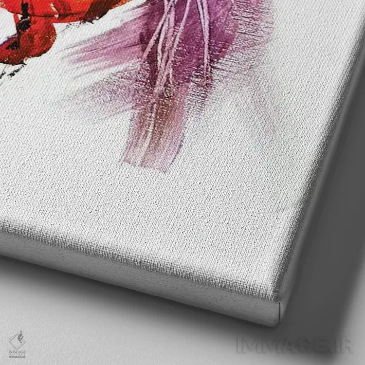 تابلو رقص اثر آنا چر - نمای نزدیک بافت بوم