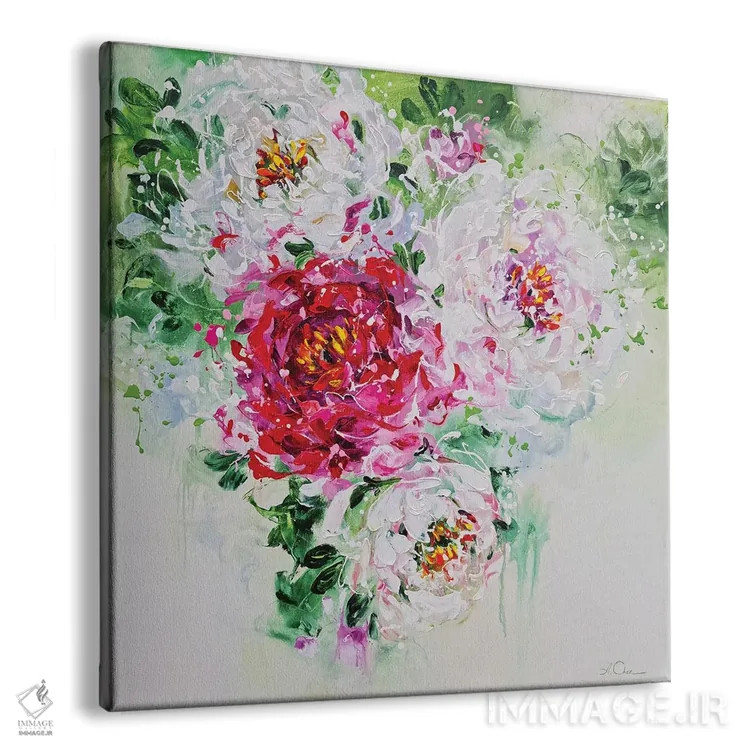 تابلو گلدار ۳ اثر آنا چر - نمای پرسپکتیو محصول