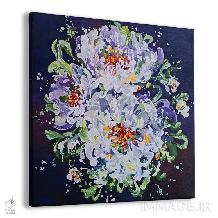 تابلو گلدار ۴ اثر آنا چر - نمای پرسپکتیو محصول