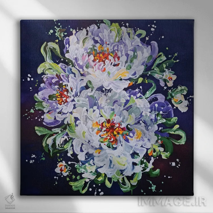 تابلو گلدار ۴ اثر آنا چر - نمای روبهرو روی دیوار