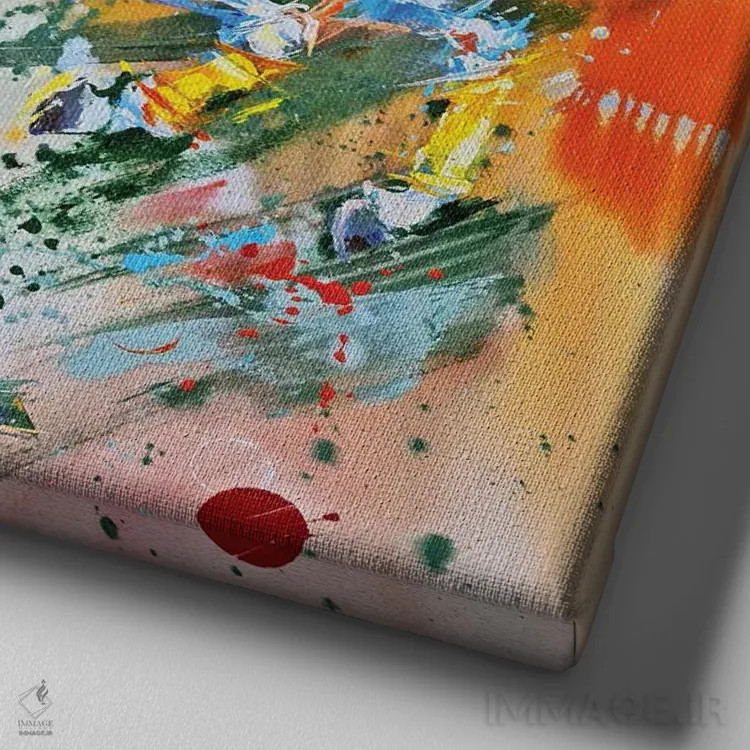 تابلو پولو ۴ اثر آنا چر - نمای نزدیک بافت بوم