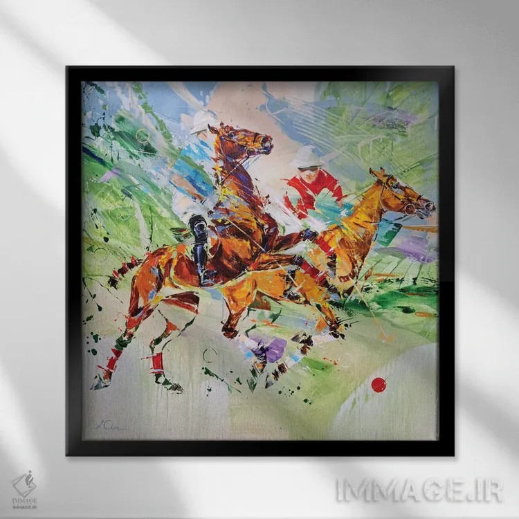 تابلو پولو ۳ اثر آنا چر - نمای قابدار مشکی