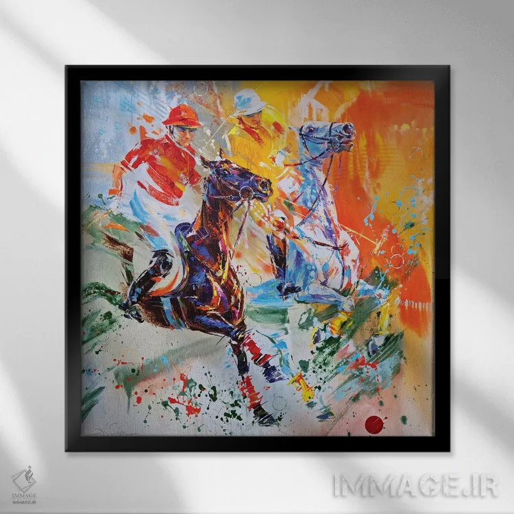 تابلو پولو ۴ اثر آنا چر - نمای قابدار مشکی