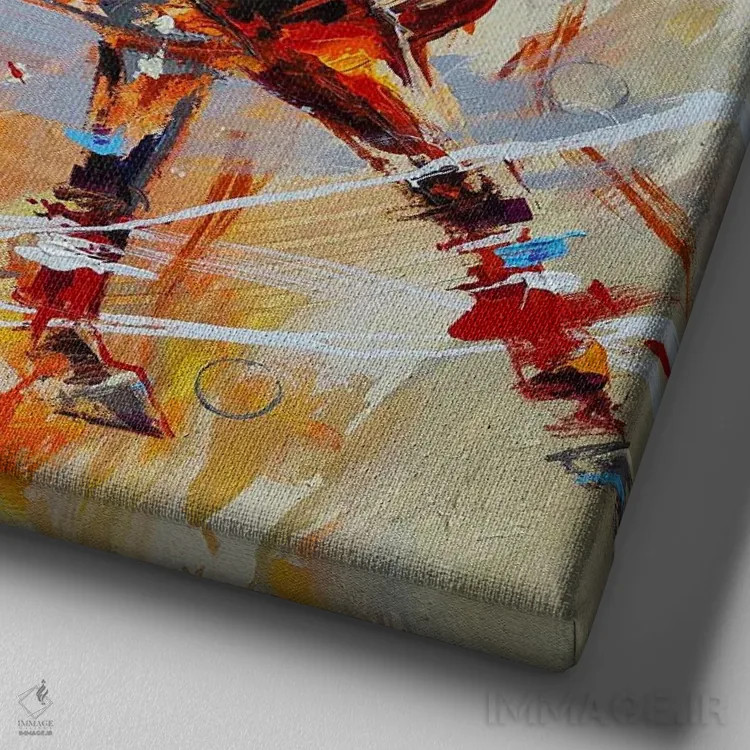 تابلو لبهٔ پیروزی اثر آنا چر - نمای نزدیک بافت بوم