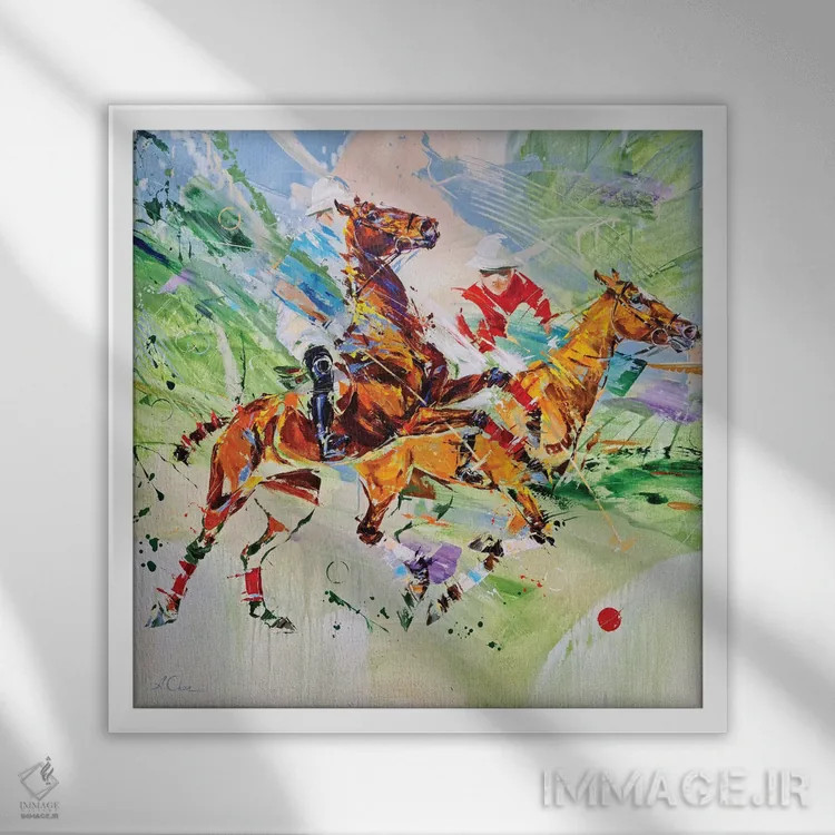 تابلو پولو ۳ اثر آنا چر - نمای قابدار سفید