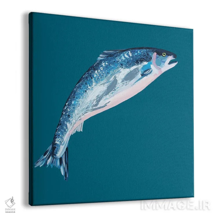 تابلو سالمون جهنده اثر آلیس استراکر - نمای پرسپکتیو محصول