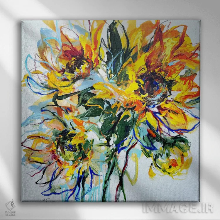 تابلو تابشهای آفتاب اثر آنا چر - نمای روبهرو روی دیوار