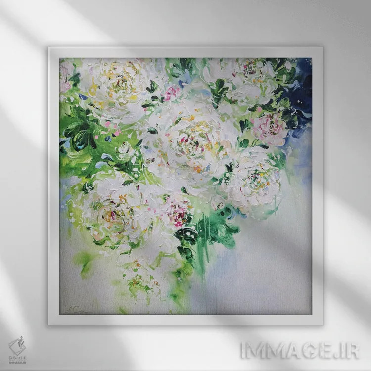 تابلو خاطرات خوش اثر آنا چر - نمای قابدار سفید