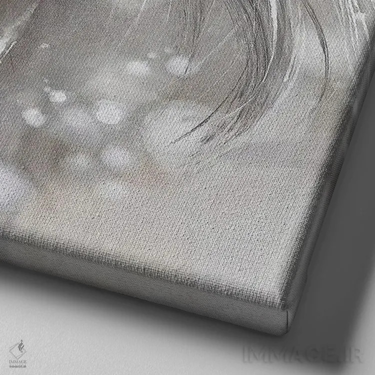 تابلو فرشته اثر آنا چر - نمای نزدیک بافت بوم