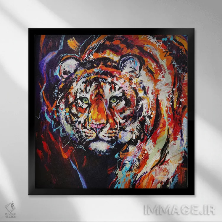 تابلو وحشی اثر آنا چر - نمای قابدار مشکی