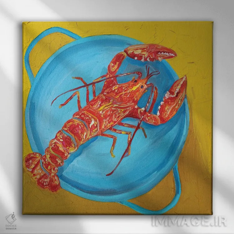 تابلو خرچنگ در دیگ اثر آلیس استراکر - نمای روبهرو روی دیوار