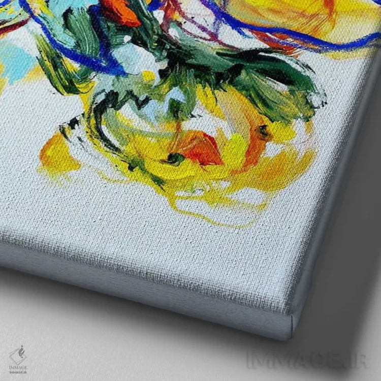 تابلو تابشهای آفتاب اثر آنا چر - نمای نزدیک بافت بوم