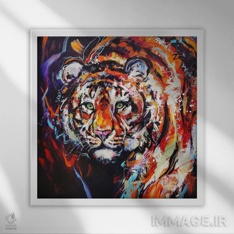 تابلو وحشی اثر آنا چر - نمای قابدار سفید